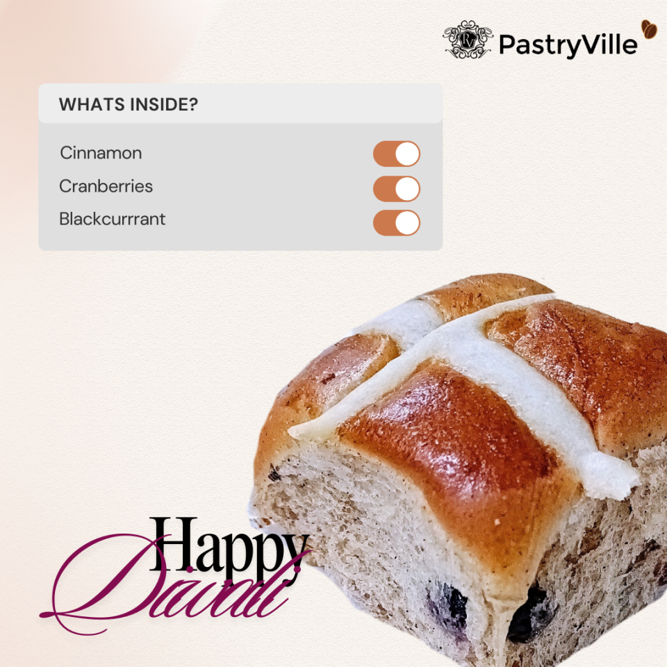 PastryVille Cloud Hot Cross Bun (4pcs a box)